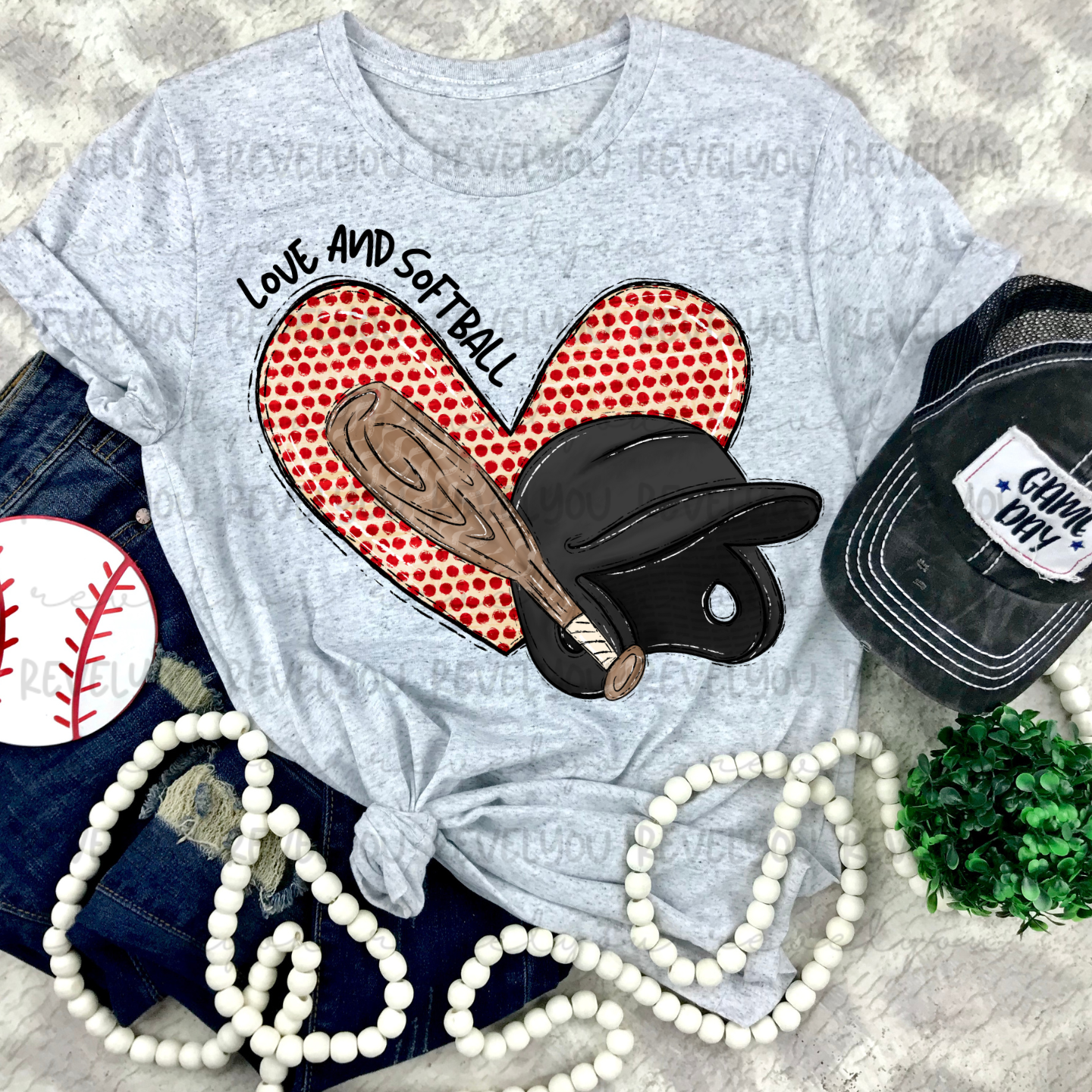 Love & Softball - PNG