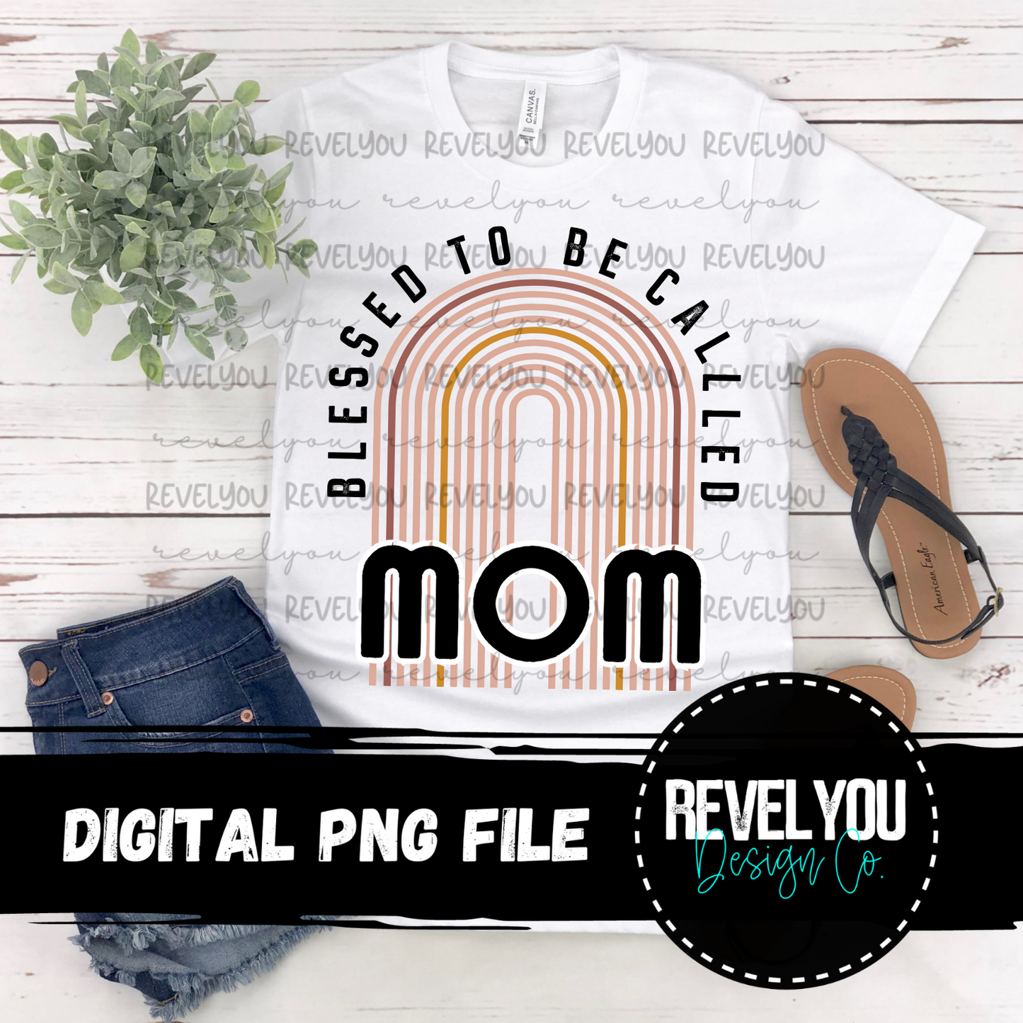 Blessed To Be Called Mom Rainbow - PNG