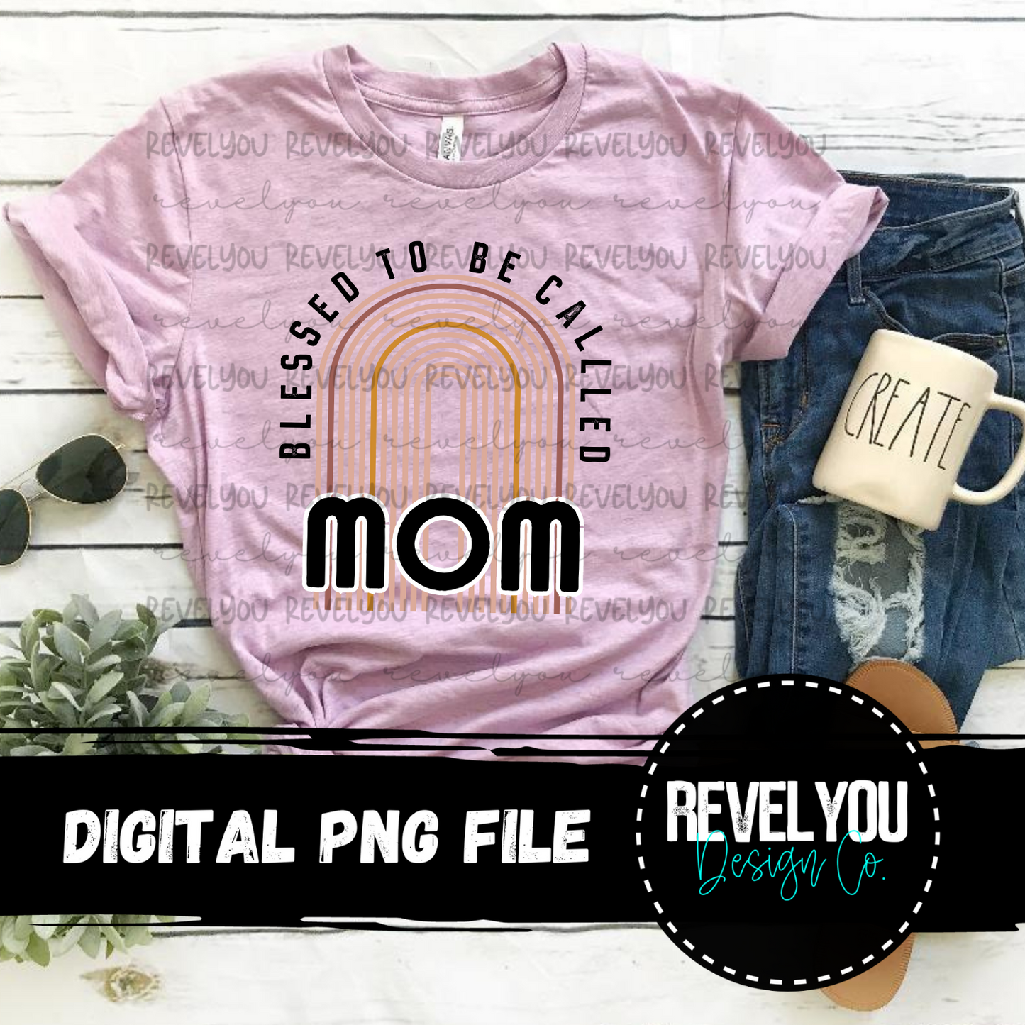 Blessed To Be Called Mom Rainbow - PNG