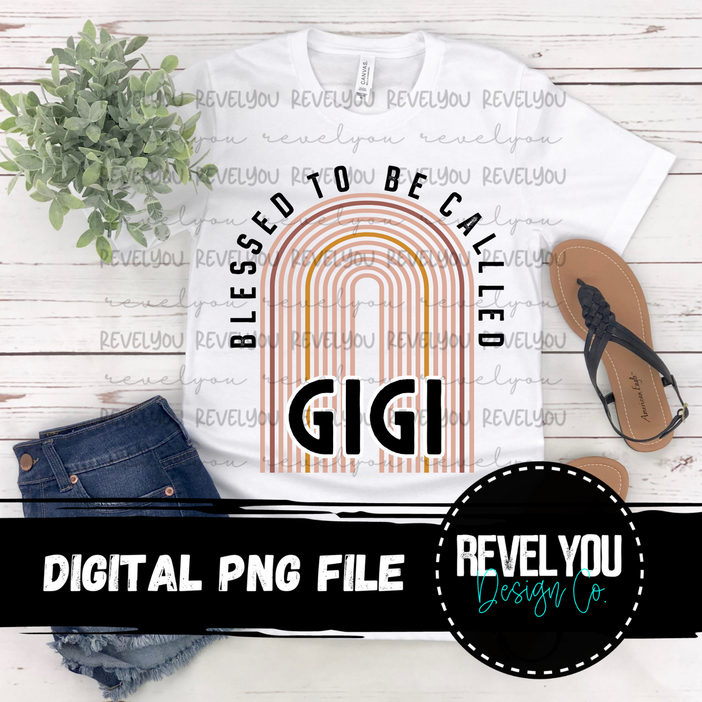 Blessed To Be Called Gigi Rainbow - PNG