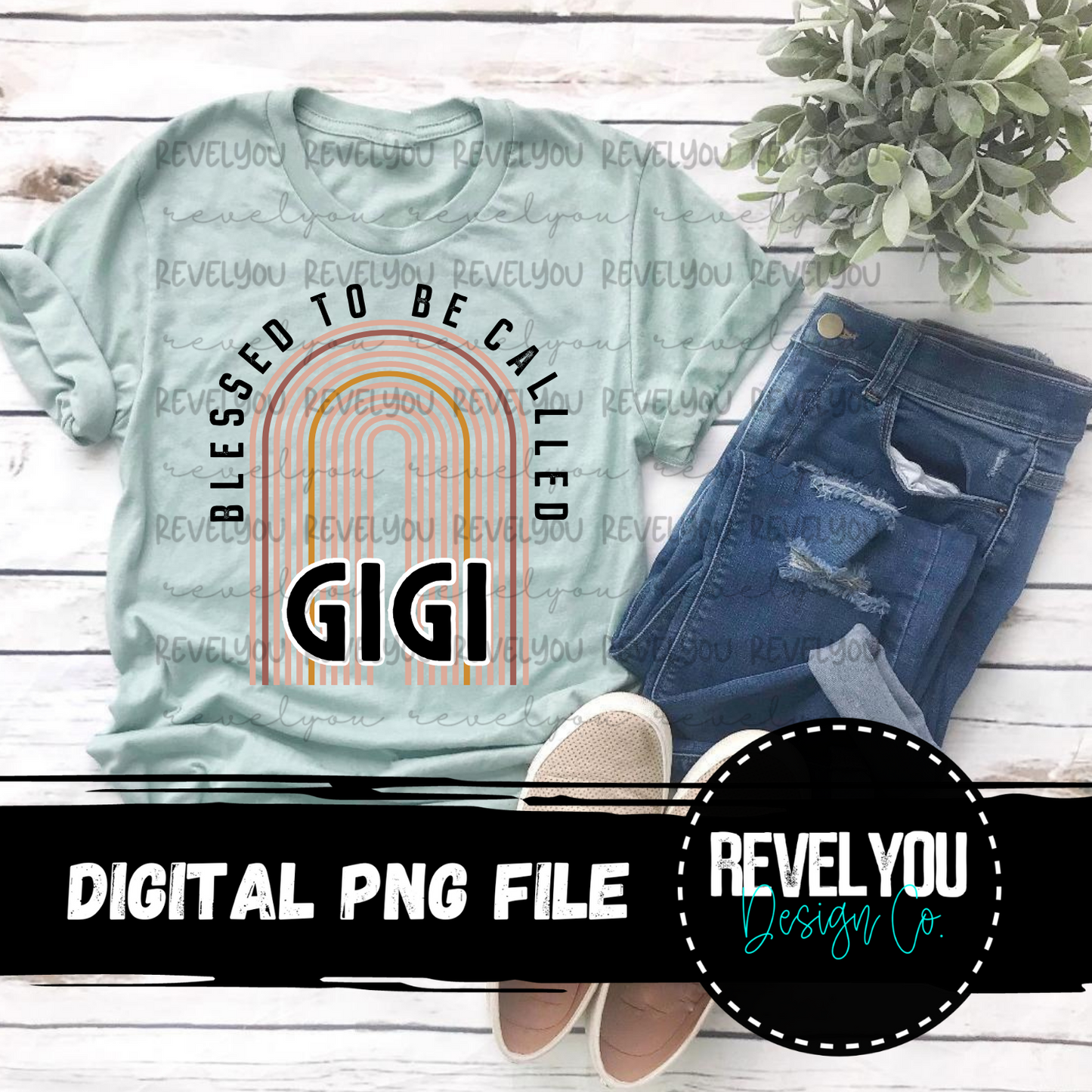 Blessed To Be Called Gigi Rainbow - PNG