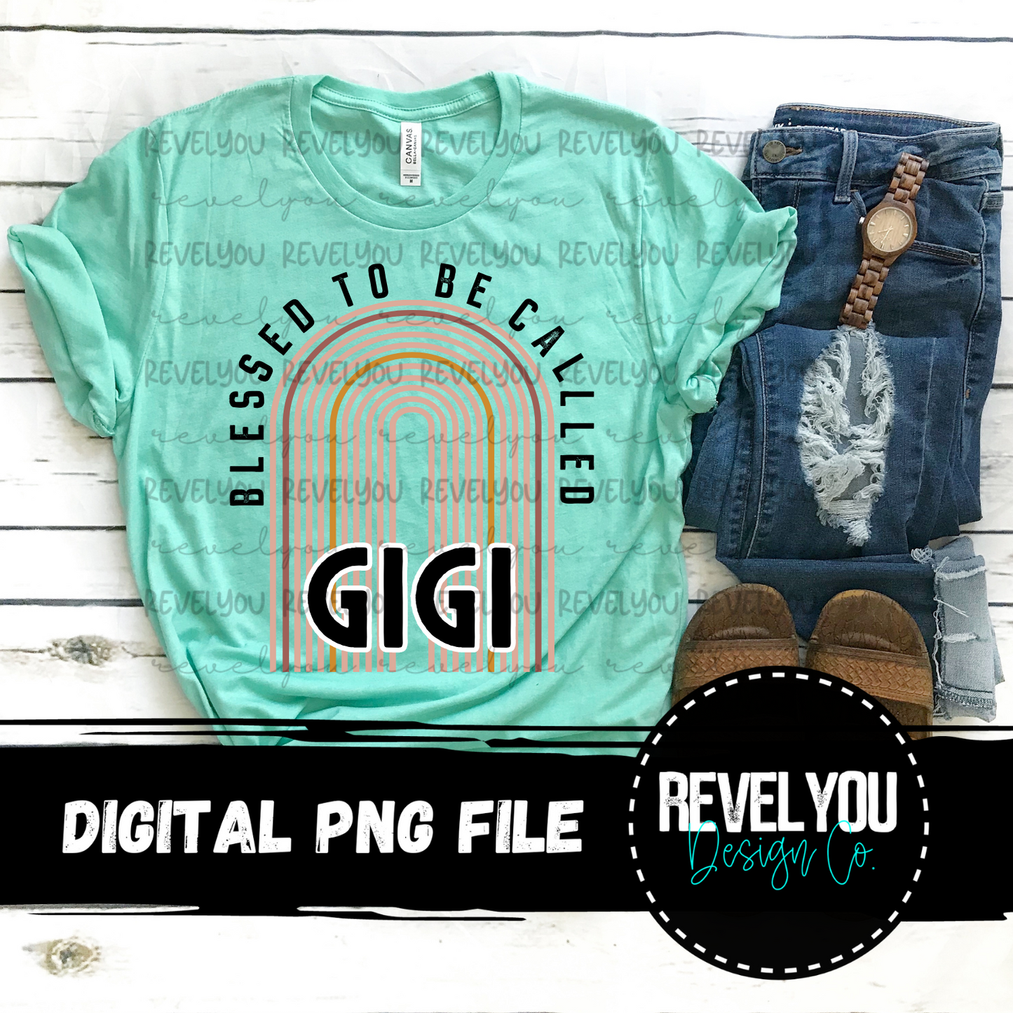 Blessed To Be Called Gigi Rainbow - PNG