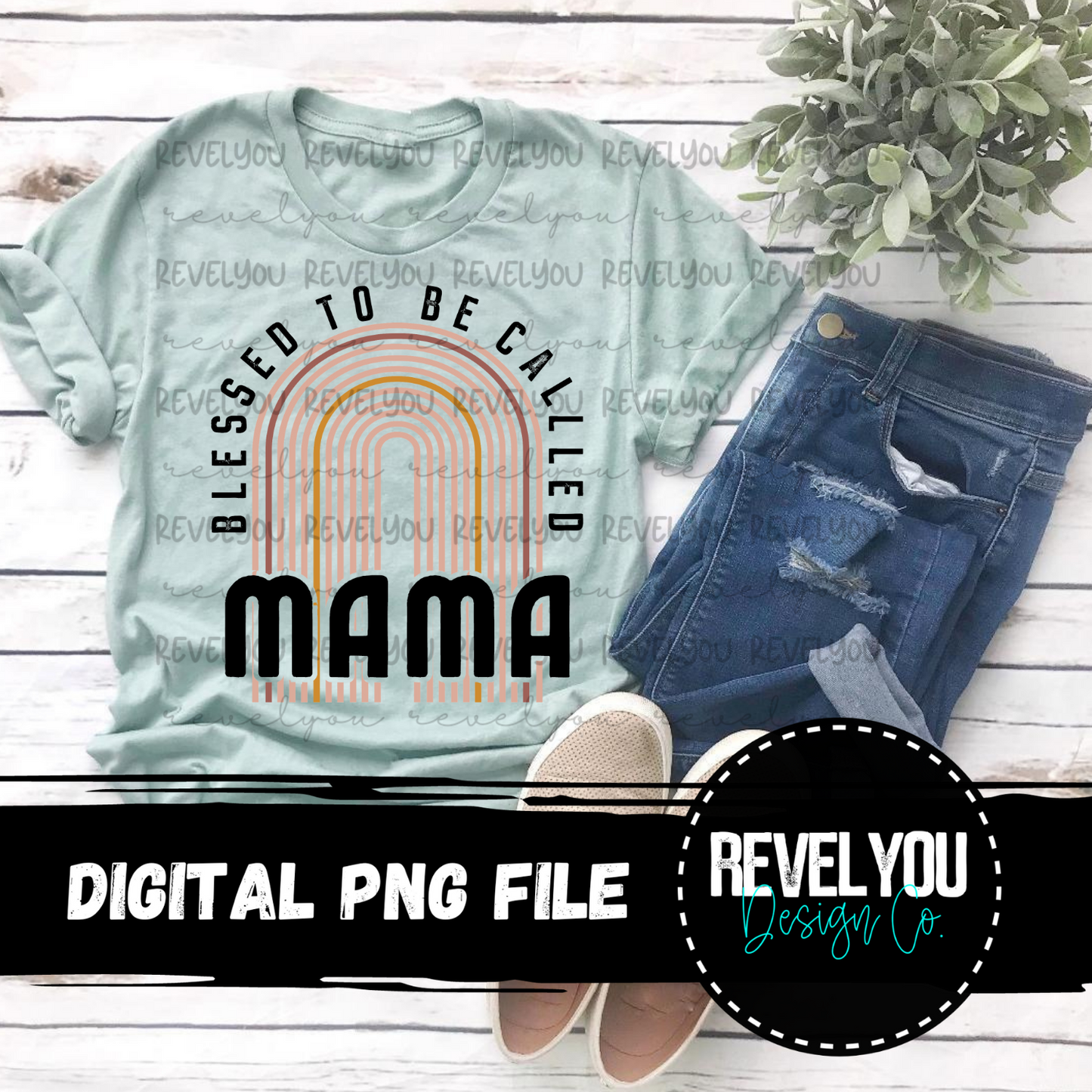 Blessed To Be Called Mama Rainbow - PNG