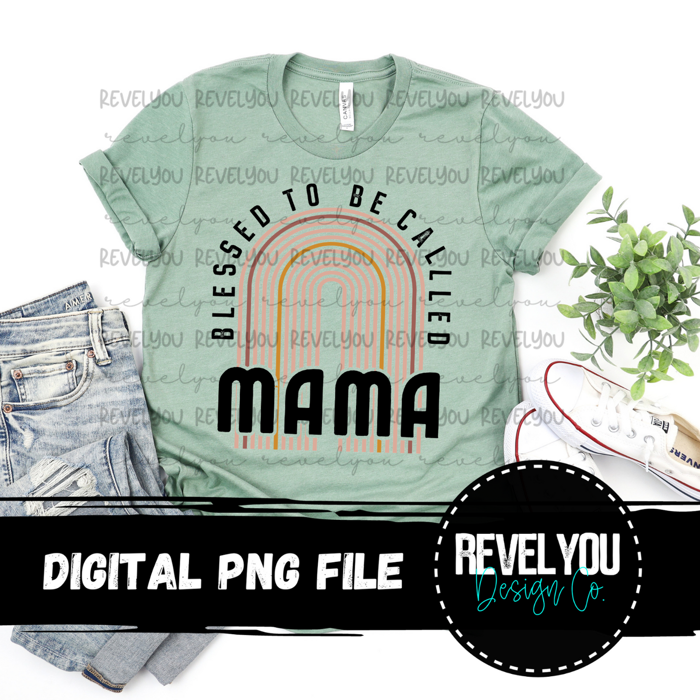 Blessed To Be Called Mama Rainbow - PNG