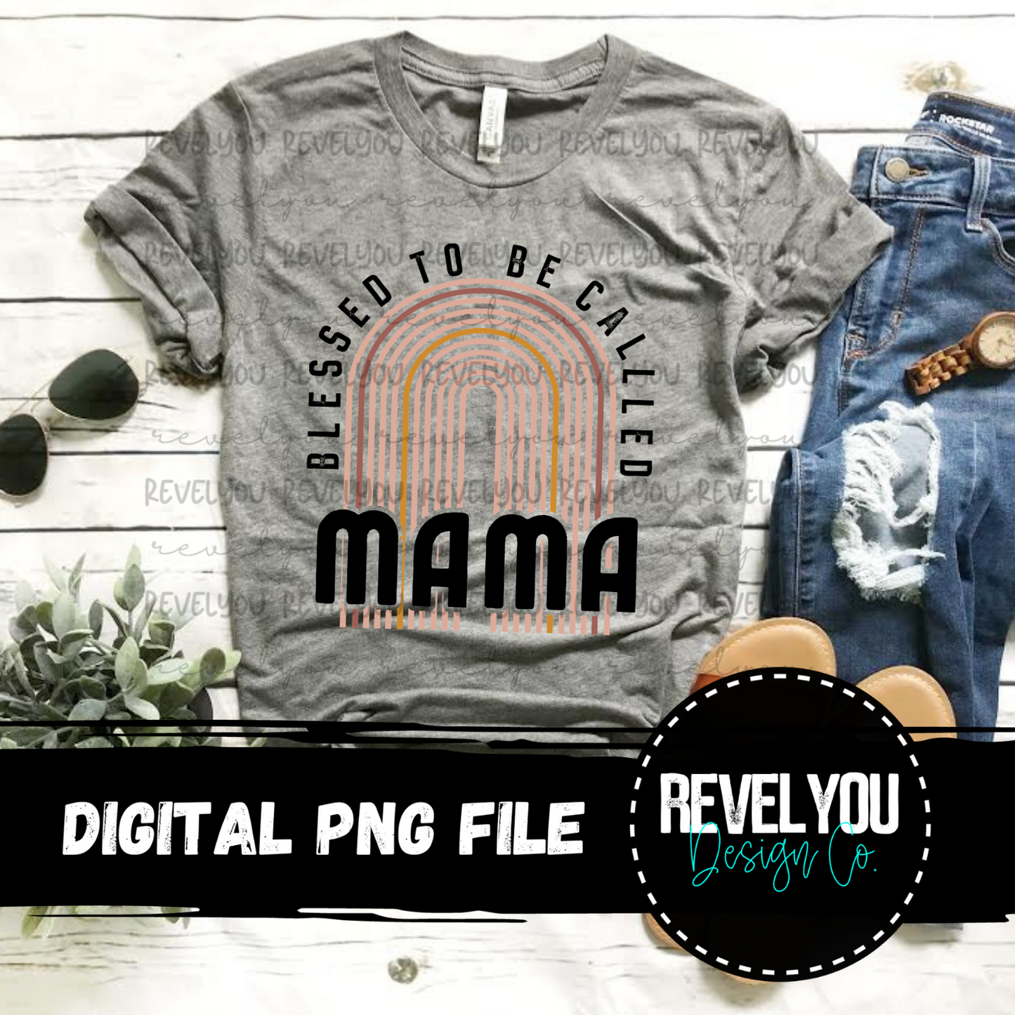 Blessed To Be Called Mama Rainbow - PNG