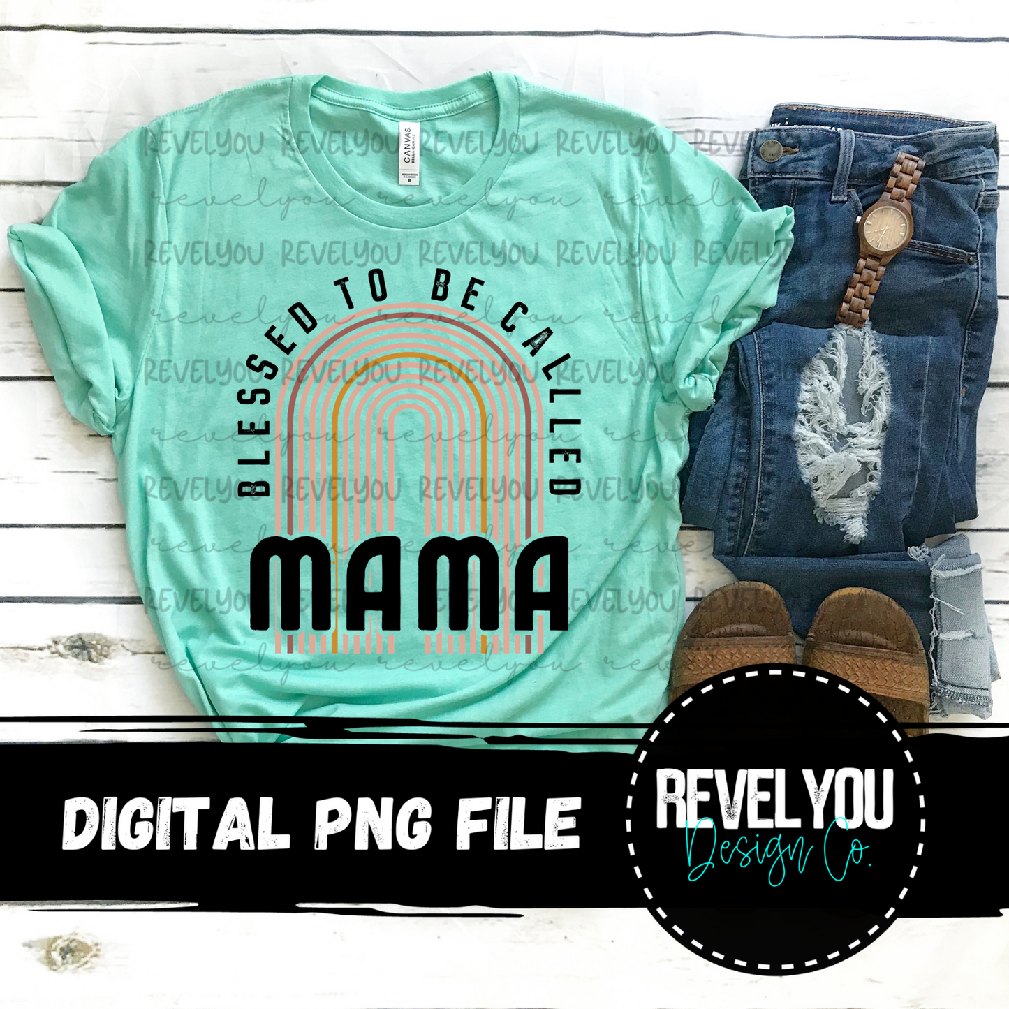 Blessed To Be Called Mama Rainbow - PNG