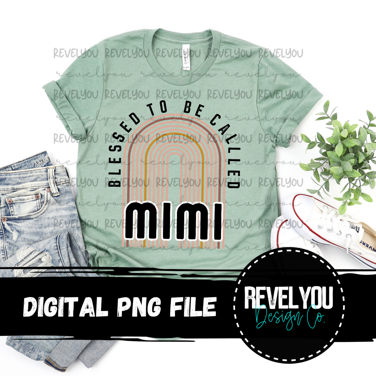 Blessed To Be Called Mimi Rainbow - PNG