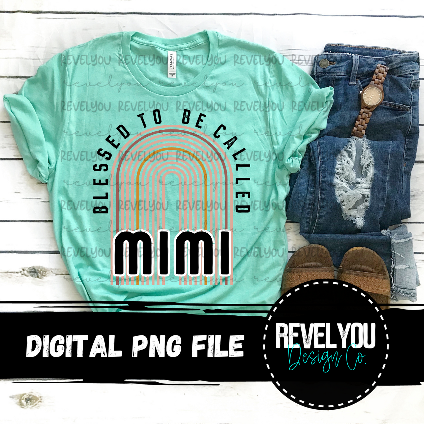 Blessed To Be Called Mimi Rainbow - PNG