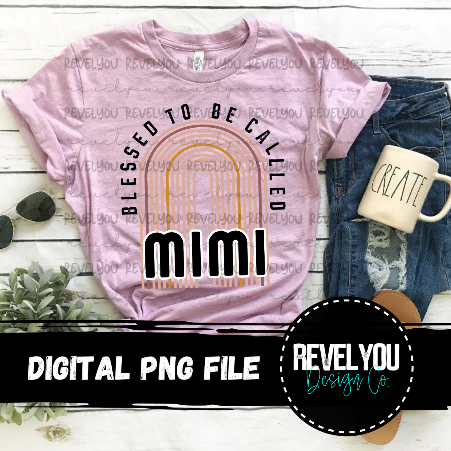 Blessed To Be Called Mimi Rainbow - PNG