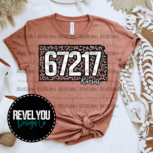 Leopard State ZIP CODE with State Name - PNG