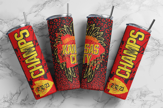 KC Champs Leopard - Digital Tumbler PNG
