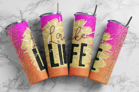 Lake Life Glitter - Digital Tumbler PNG