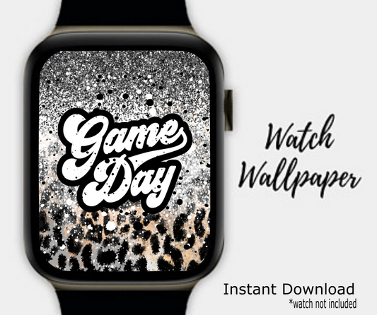 SMART WATCH WALLPAPER - Game Day Leopard Splatter
