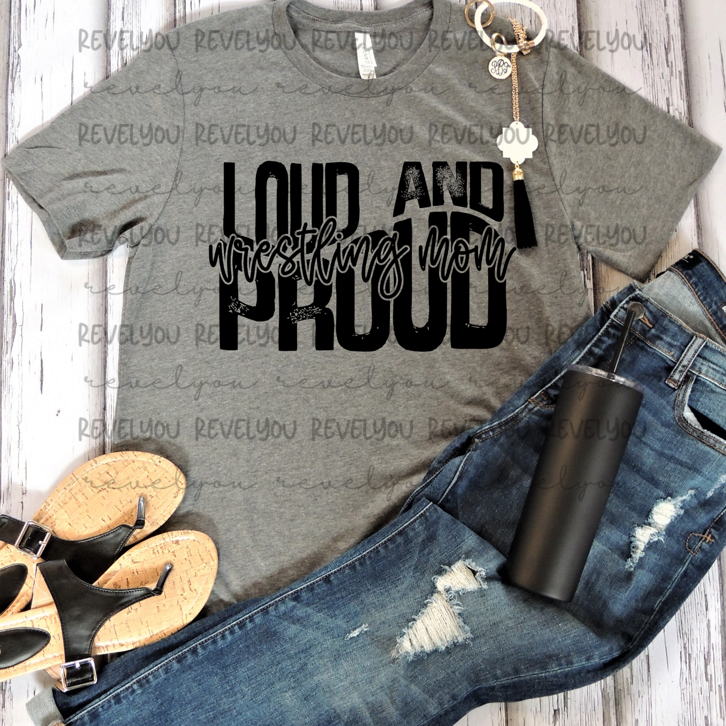 Loud And Proud Wresting Mom (black) - PNG