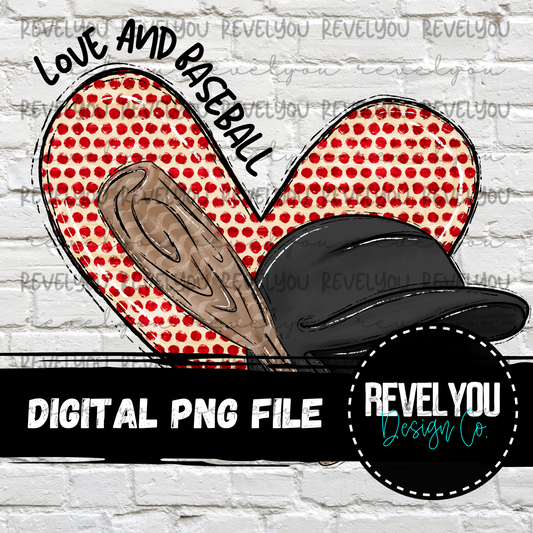 Love & Baseball - PNG