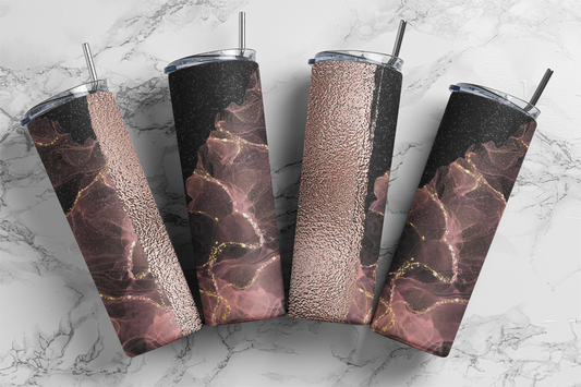Metallic Rose Gold Splash - Digital Tumbler PNG
