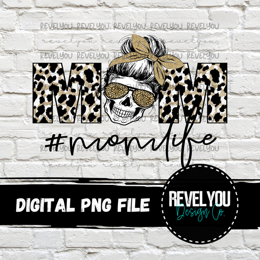 Mom Life Skull - PNG