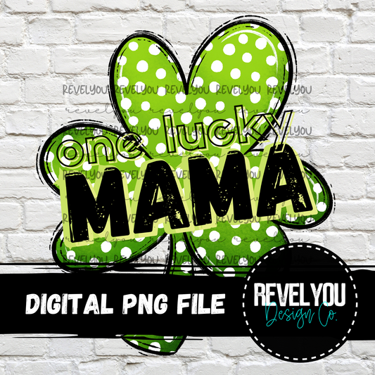 One Lucky Mama Green - PNG