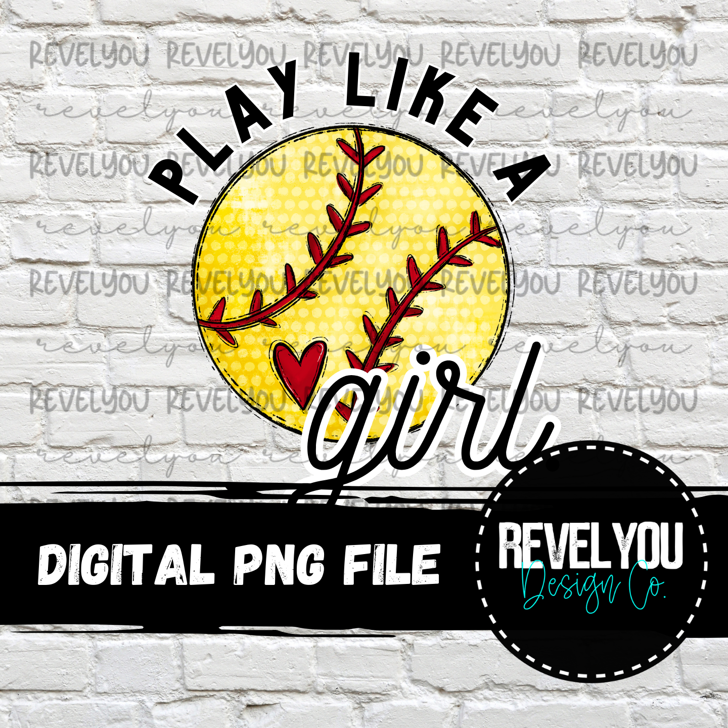 Play Like A Girl Softball - PNG