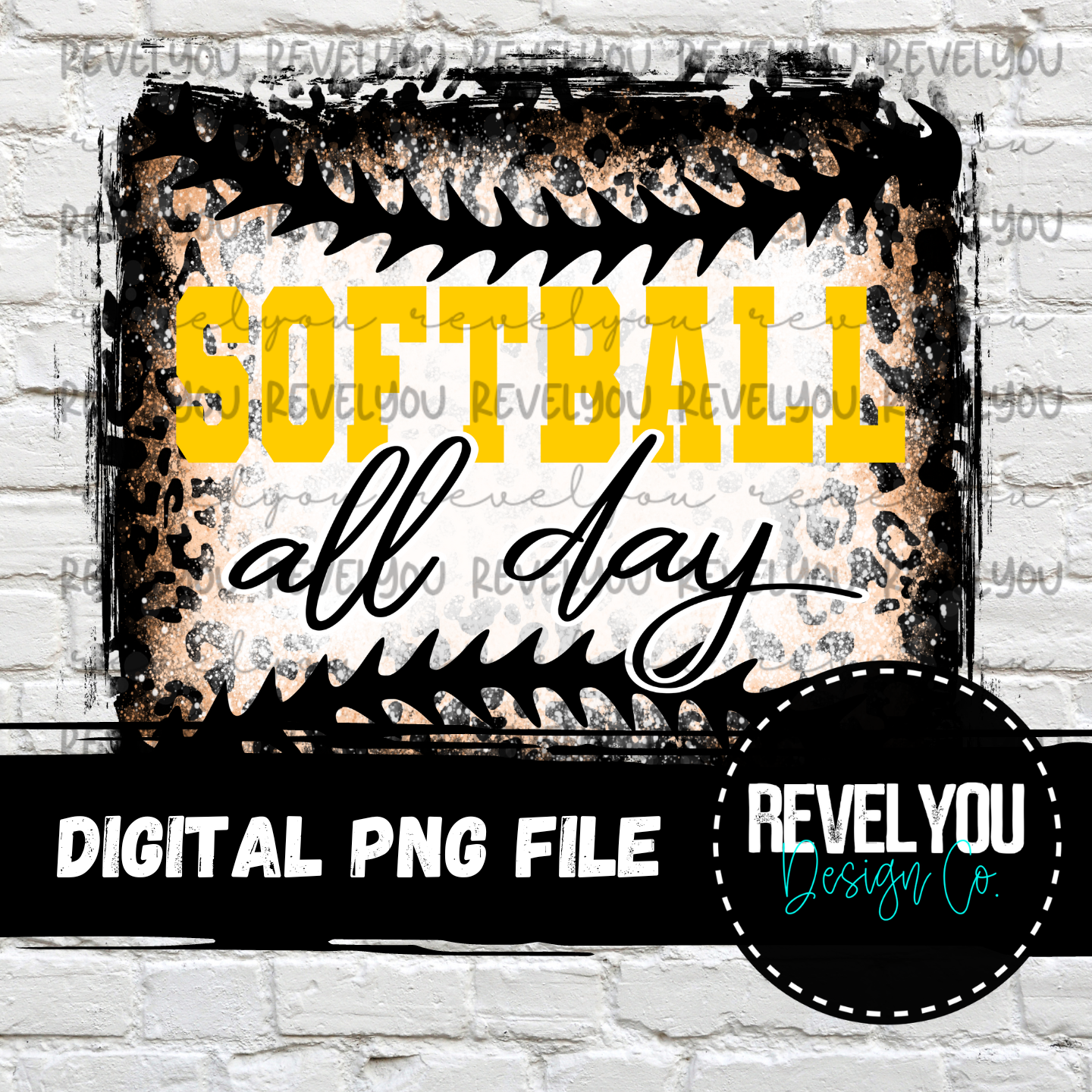 Softball All Day - PNG