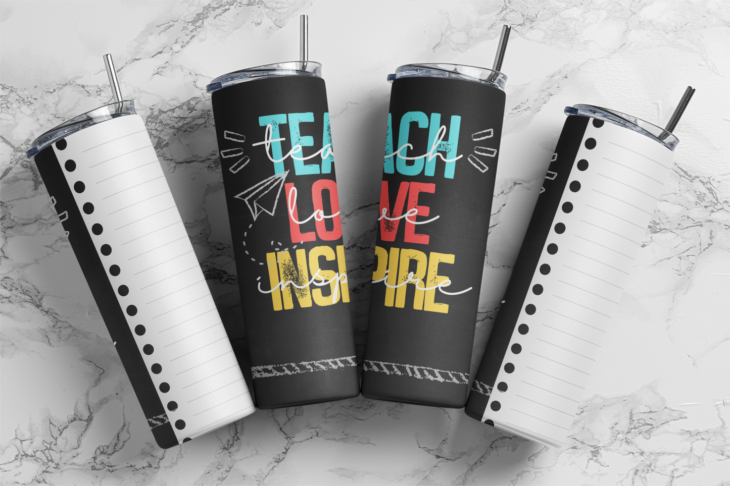Teach Love Insprire - Digital Tumbler PNG
