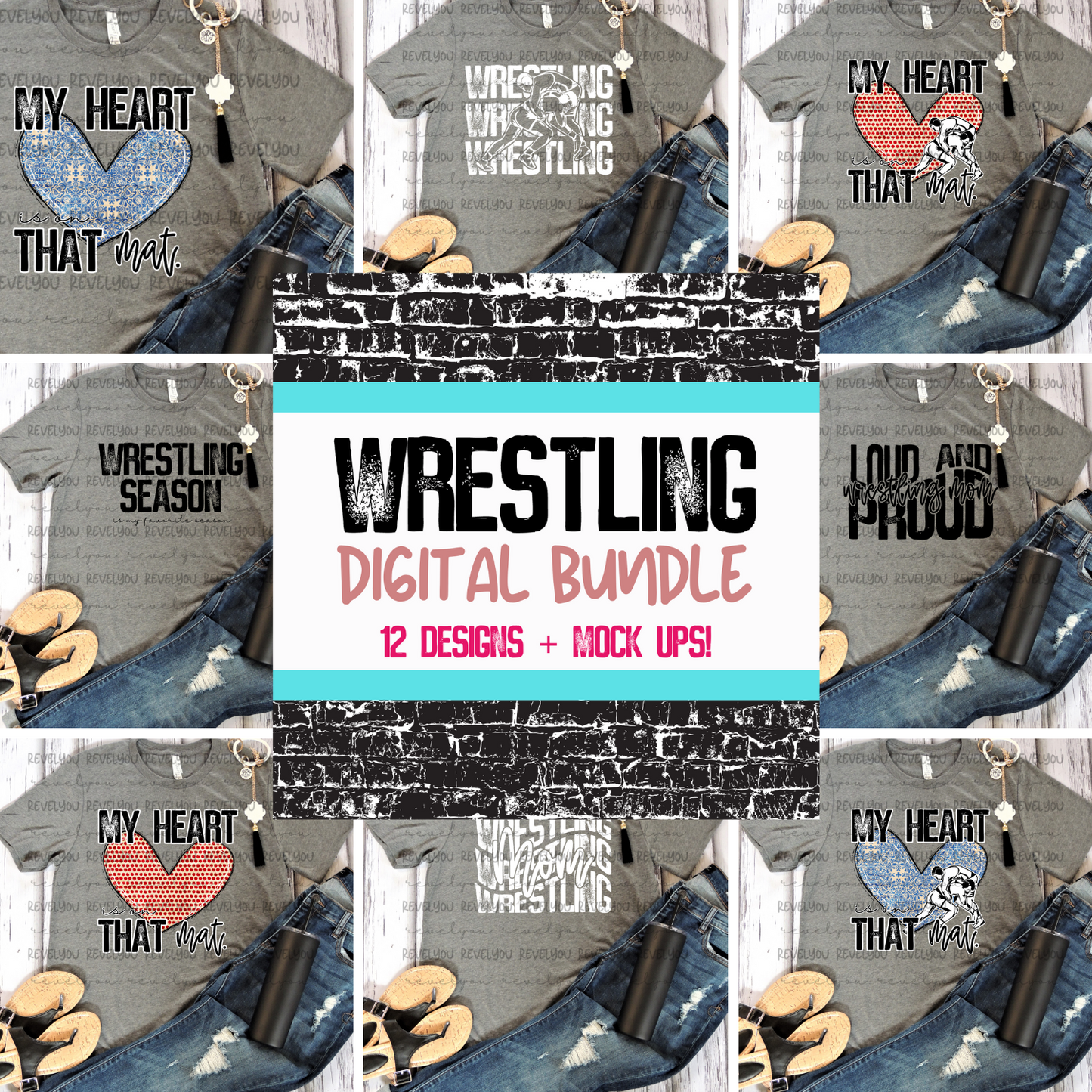 Wrestling Digital Bundle - PNG