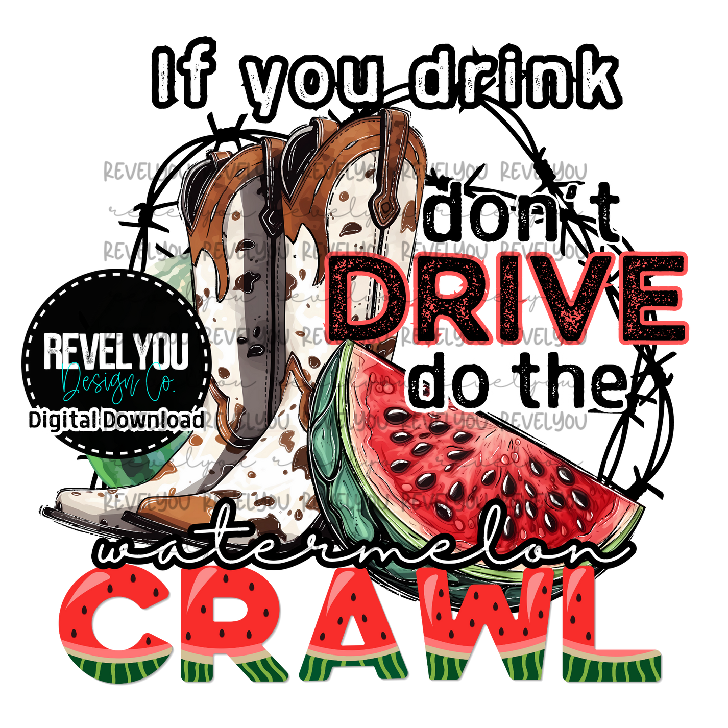 Watermelon Crawl PNG RevelYOU Boutique